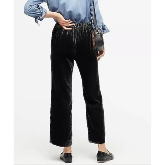 J Crew Pull On Peyton Pant in Black Velvet NEW With Tags Size 6 - Picture 2 of 7